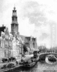 A View Of The Westerkerk On The Rozengracht, Amsterdam A View Of The Westerkerk On The Rozengracht, Amsterdam