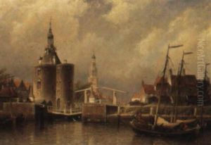 A View In Enkhuizen With The Dromedaris
