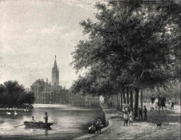 A View Of The Vijverberg, The Hague, With Elegant Figures - view 1