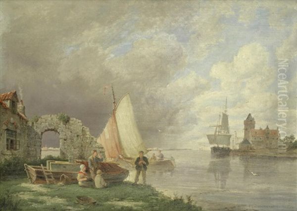 On Het Spaarn, Near Haarlem, Holland - view 1