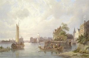The Zandhoek, Amsterdam by Pieter Christian Dommersen
