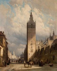 Vista De La Giralda by Pieter Christian Dommersen