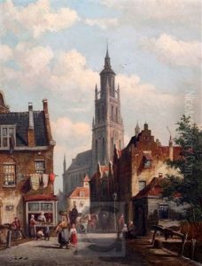 Street Scene, Bruges by William Raymond Dommersen