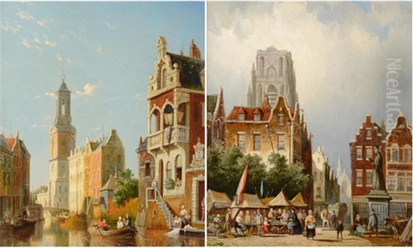 Wash Day In A Dutch Canal Town - view 1