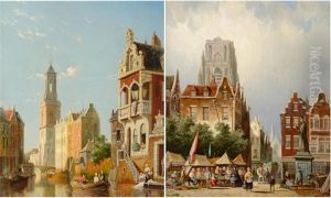 Wash Day In A Dutch Canal Town