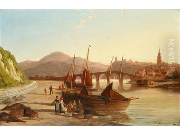 Selling Fish On The Beach - view 1