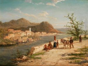 Italienische Kustenansicht by William Raymond Dommersen