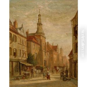 The Busy Street by William Raymond Dommersen
