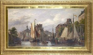 Kanalscen, Amsterdam by William Raymond Dommersen