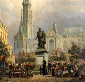 An Antwerp Flower Market