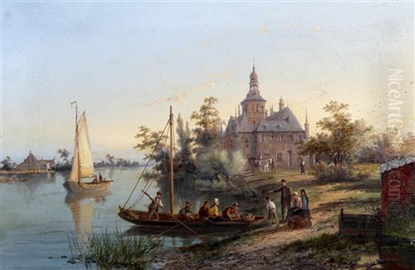 The Tollhouse At Ouddorp On The Maas (+ Holland And Wandoorp Castle Zutphen On The Vysell, Holland; Pair) - view 1
