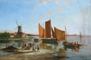 Schiedam- On The Scheldt, Holland by William Raymond Dommersen