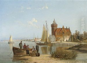 The House De Vraag, On The Amstel, Amsterdam by William Raymond Dommersen