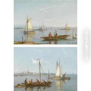 Shipping Near A Lighthouse (+ Shipping Of The Coast, Schiedam In The Background; Pair) Shipping Near A Lighthouse (+ Shipping Of The Coast, Schiedam In The Background; Pair)