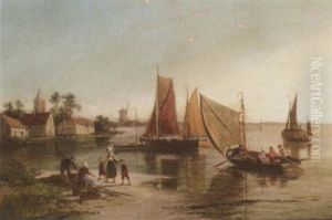 A Lazy Day On The Scheldt by William Raymond Dommersen