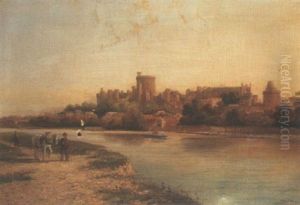 A View Of Windsor From The River by William Raymond Dommersen