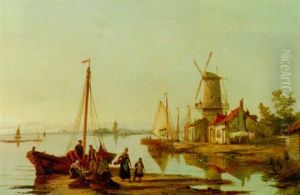 Enshuisen On The Zuiderzee by William Raymond Dommersen