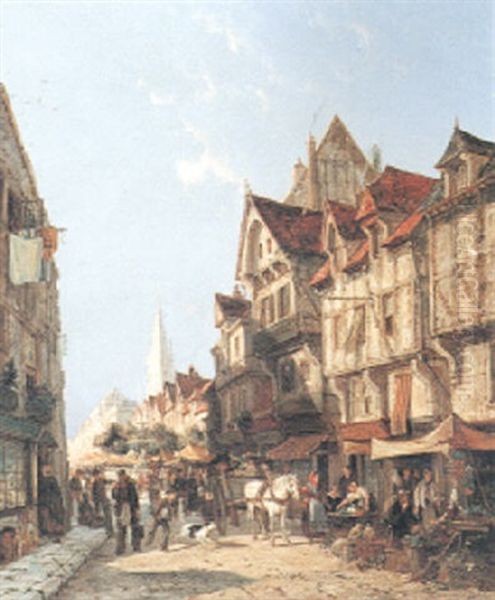 A View Of La Rue De Bac, Rouen, Normandy - view 1