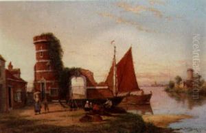 Schiedam On The Scheldt by William Raymond Dommersen