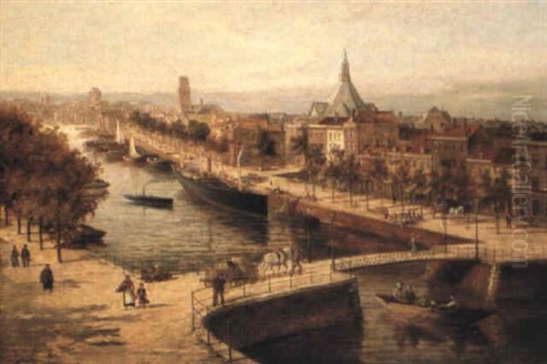 View Of Rotterdam With The Boompjies Canal And St. Laurent's Church - view 1