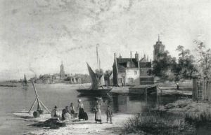 Dutch Coastal Landscape With Fisherfolk by William Raymond Dommersen