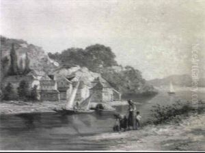 An Italianate Lake Landscape An Italianate Lake Landscape