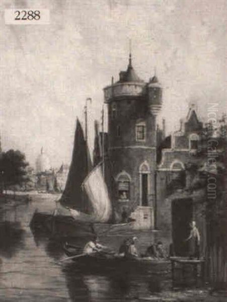 Dutch Canal Scene - view 1
