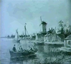 Ter Neuze On The Scheldt by William Raymond Dommersen