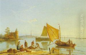Vollerhoven On The Zuiderzee, Holland by William Raymond Dommersen