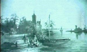 On The Amstel, Holland by William Raymond Dommersen