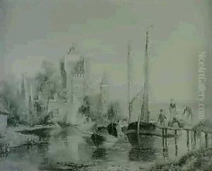 A) Amersfoord, Holland; B) Alkmaar, Holland, A Pair by William Raymond Dommersen