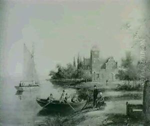Haaldwyk On The Scheldt, Holland & A Companion Piece, Mastricht On The Maas by William Raymond Dommersen
