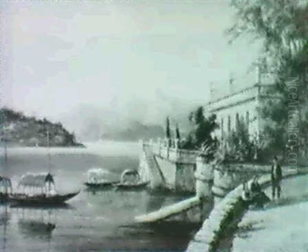 Figures By The Lago Maggiore - view 1