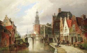 A Merchant Canal Scene A Merchant Canal Scene