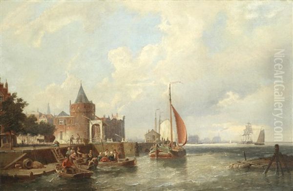 A Continental Harbour Scene - view 1