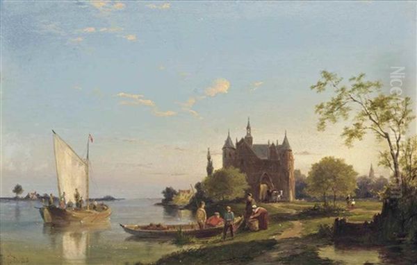 Fishermen On The River - view 1