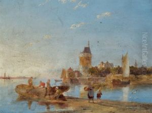 Hoorn On The Zuiderzee Holland by Pieter Cornelis Dommershuijzen