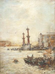 Hafenansicht Von St. Petersburg by Abram Efimovich Arkhipov