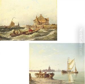 On The River At South Beveland (+ The Harbour At Zierikzee; Pair)