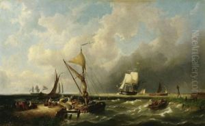 Fischerboote Auf Dem Ijsselmeer Fischerboote Auf Dem Ijsselmeer
