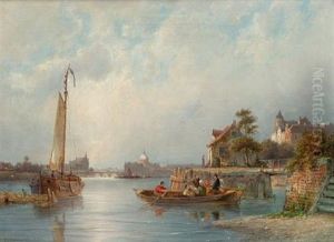 The Zandhoek, Amsterdam by Pieter Cornelis Dommershuijzen