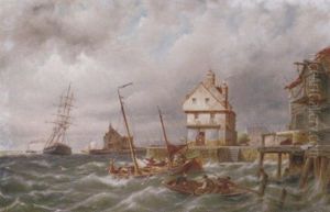 Kampen On The Zuiderzee, Holland by Pieter Cornelis Dommershuijzen