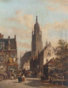 A Dutch Town by Pieter Cornelis Dommershuijzen