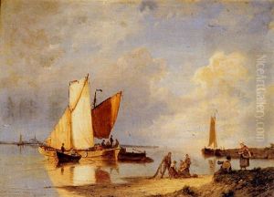 Off Monnikendam, Holland by Pieter Cornelis Dommershuijzen