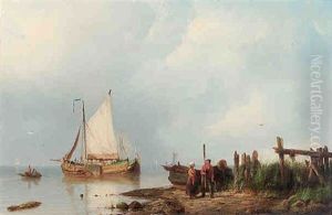 Unloading The Catch by Pieter Cornelis Dommershuijzen