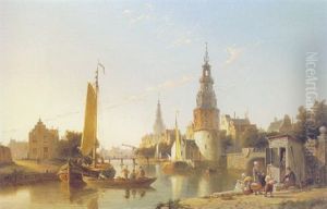 The Montel Baanstoren, Amsterdam by Pieter Cornelis Dommershuijzen