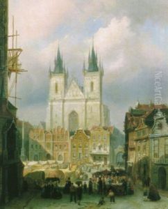 The Old Market Place At Prague
