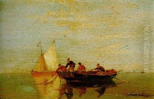 Hauling In The Nets by Pieter Cornelis Dommershuijzen
