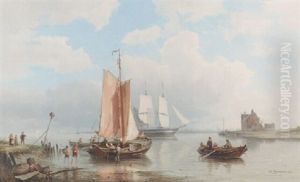Unloading The Catch by Pieter Cornelis Dommershuijzen