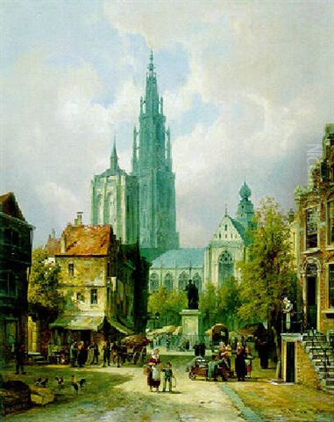A Street Scene, Antwerp - view 1